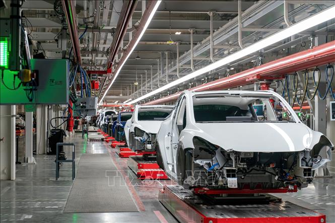 Tesla car production line at the manufacturing site in Austin, USA. Image source: AFP/TTXVN