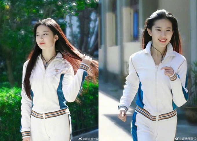 Loạt ảnh chạy bộ của Lưu Diệc Phi ở tuổi 17, netizen nhận xét: Đến đường chân tóc cũng đẹp- Ảnh 2.