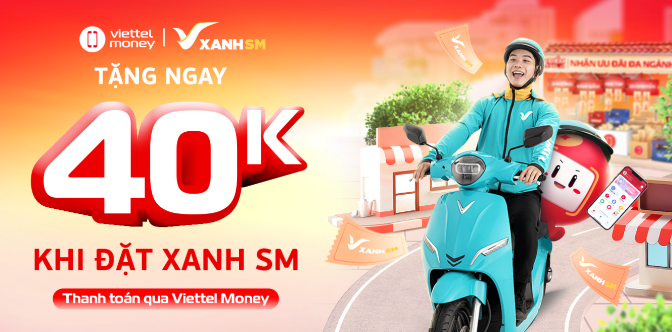 Rinh ngàn voucher xịn khi đặt Xanh SM thanh toán qua Viettel Money- Ảnh 1.