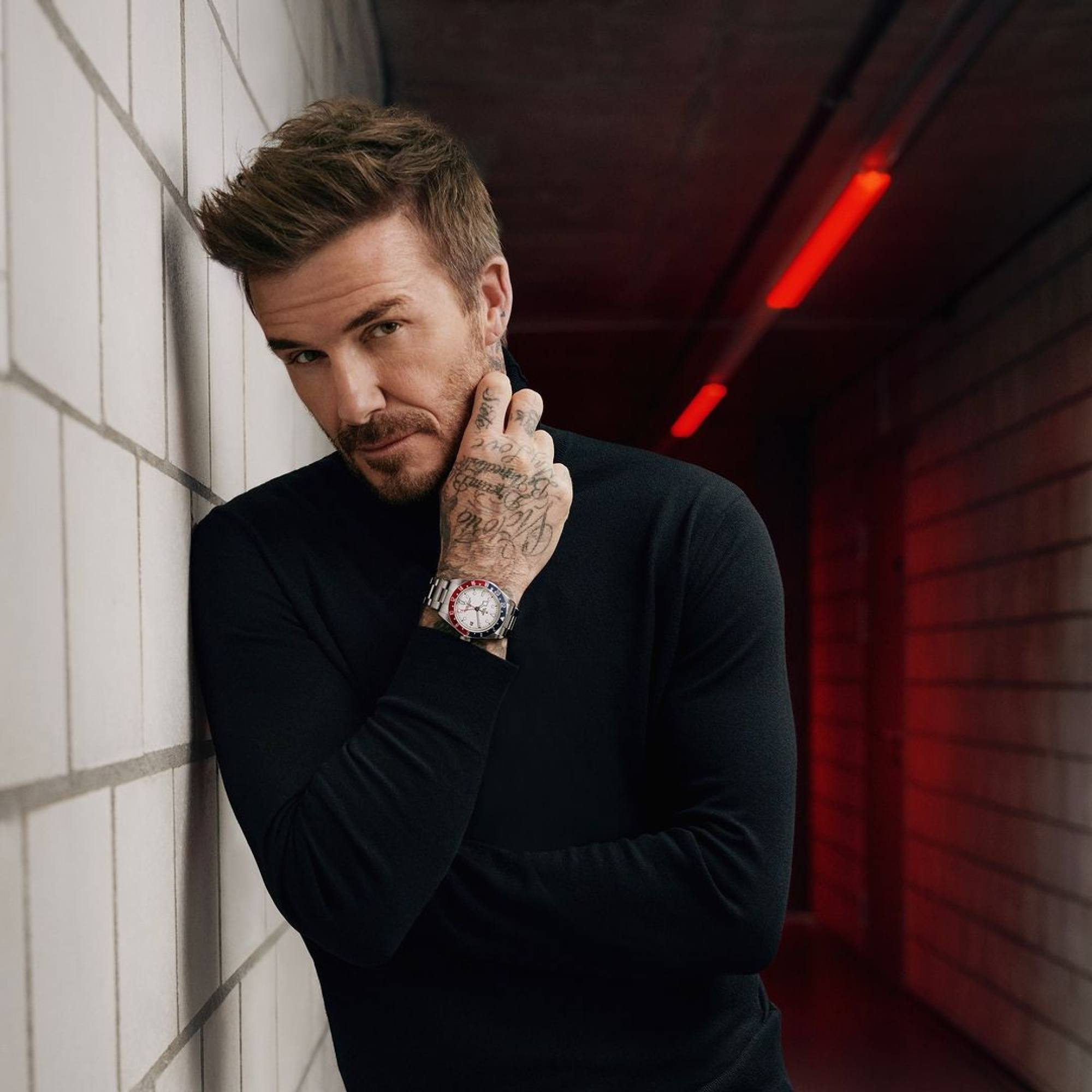 David Beckham đeo đồng hồ Tudor. Ảnh: @davidbeckham/Instagram
