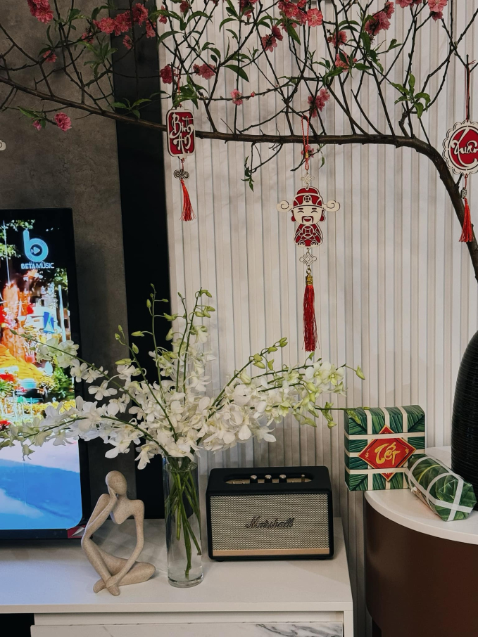 Vợ hotgirl của Thành Chung hé lộ bản thiết kế sau hai năm ở căn hộ cao cấp: Phòng khách tường kính cực xịn xò, view ngắm trọn Hà Nội- Ảnh 8.