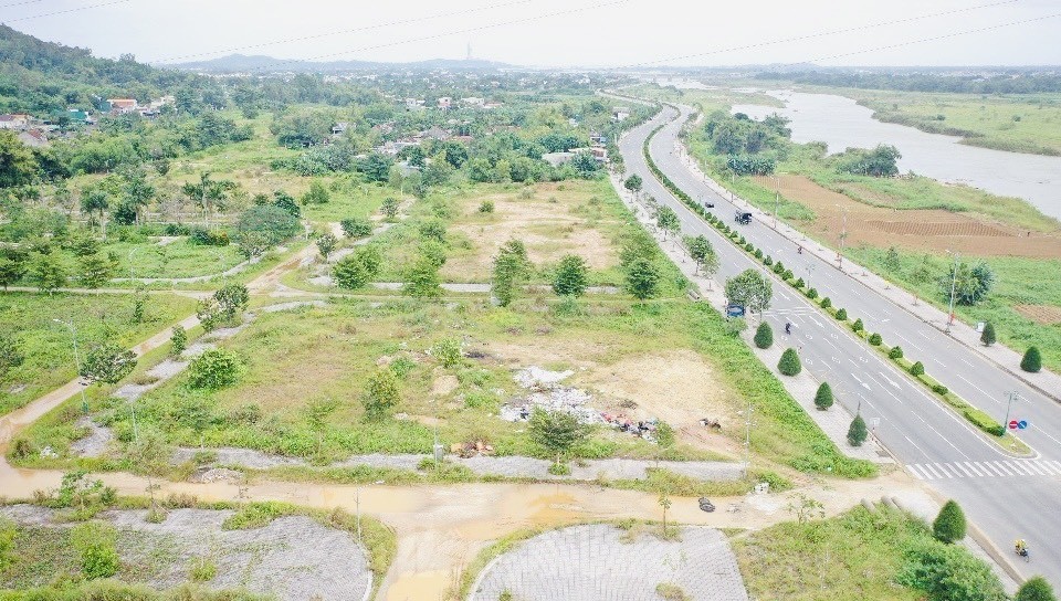 Cỏ mọc um tùm, rác chất đống tại dự án khu dân cư 400 tỷ ở Quảng Ngãi- Ảnh 1.