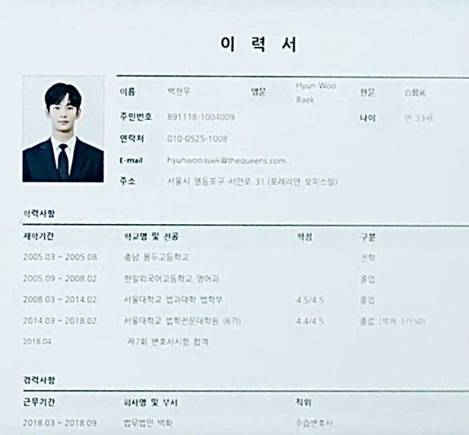 Chiếc CV của nam thanh niên khiến giới luật Hàn Quốc 