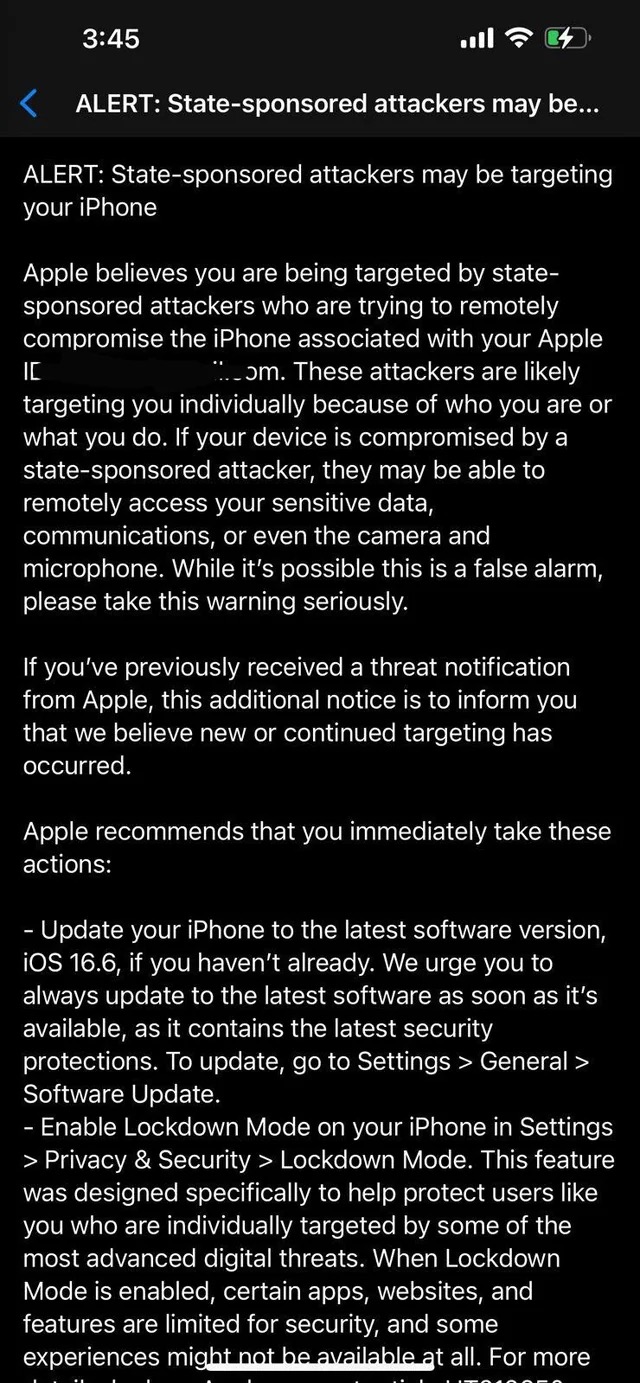 Apple cảnh báo người dùng ở 92 quốc gia về khả năng iPhone bị tấn công bởi phần mềm gián điệp- Ảnh 1.
