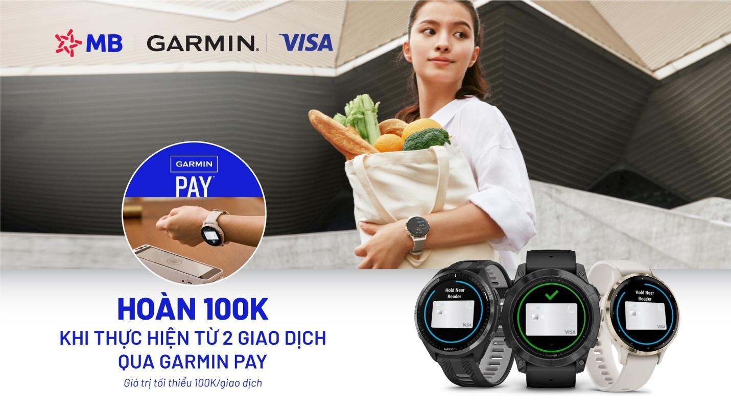 MB ra mắt giải pháp thanh toán một chạm Garmin Pay cho chủ thẻ MB Visa- Ảnh 1.