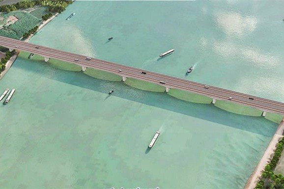 Hà Nội: Sắp khởi công cây cầu 10.000 tỷ nối huyện Mê Linh và Đan Phượng - Ảnh 1.