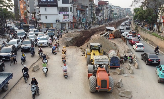 Tận thấy dự án giao thông Tập đoàn Thuận An thi công ‘rùa bò’ gây nhức nhối ở Hà Nội- Ảnh 5.