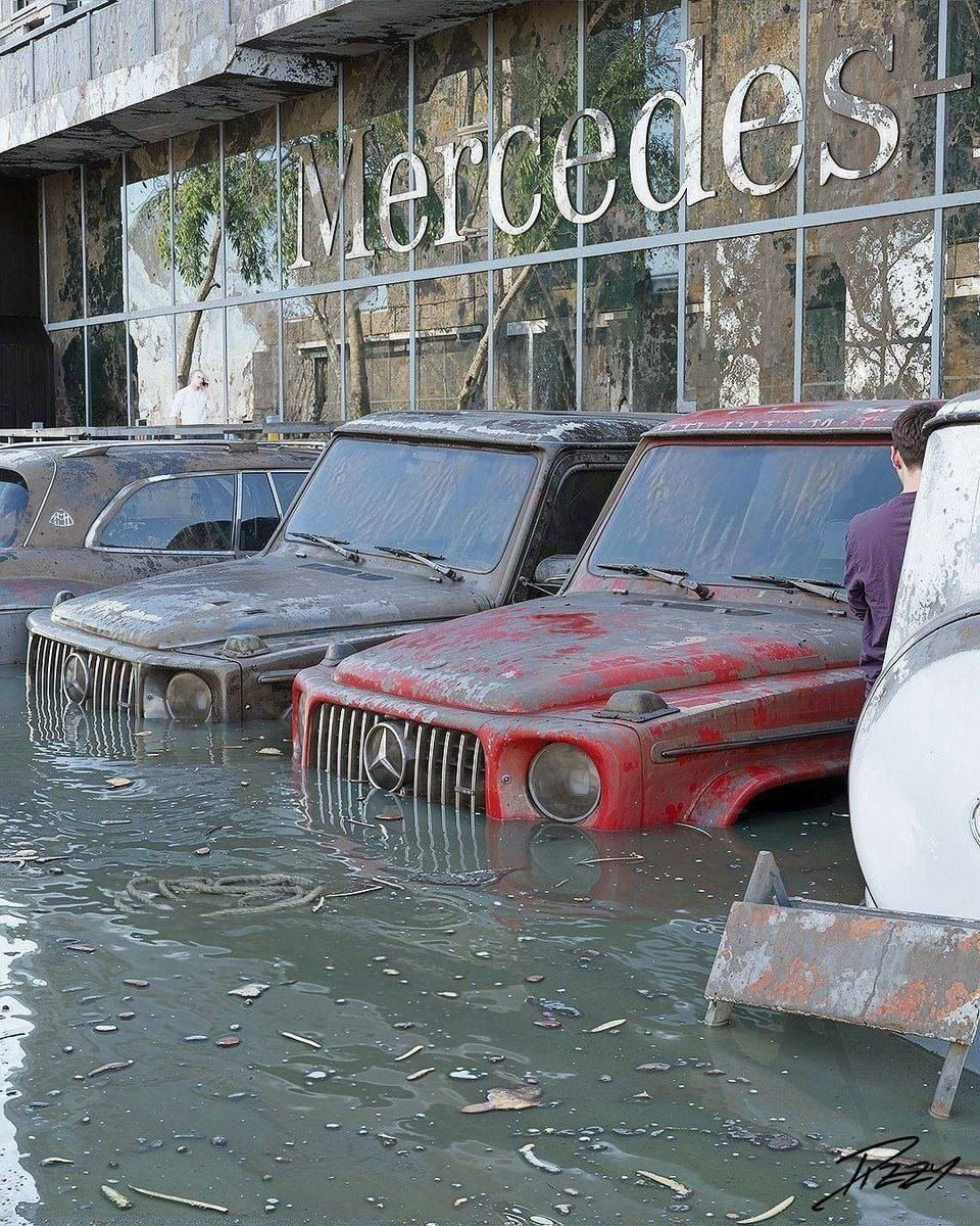 Cận cảnh những chiếc xe sang bị hóa thành “tàu ngầm” trong trận lũ lịch sử ở Dubai- Ảnh 7.