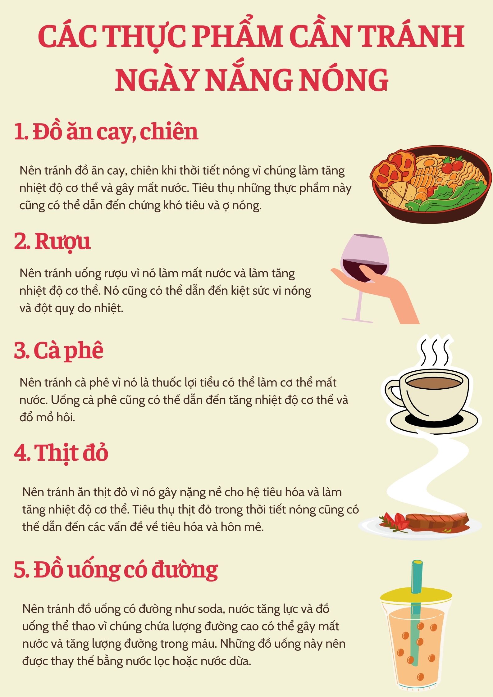 Nắng nóng gay gắt: 5 thực phẩm nên ăn và 5 loại nên tránh để giữ mát cơ thể, chống nắng tự nhiên- Ảnh 4.