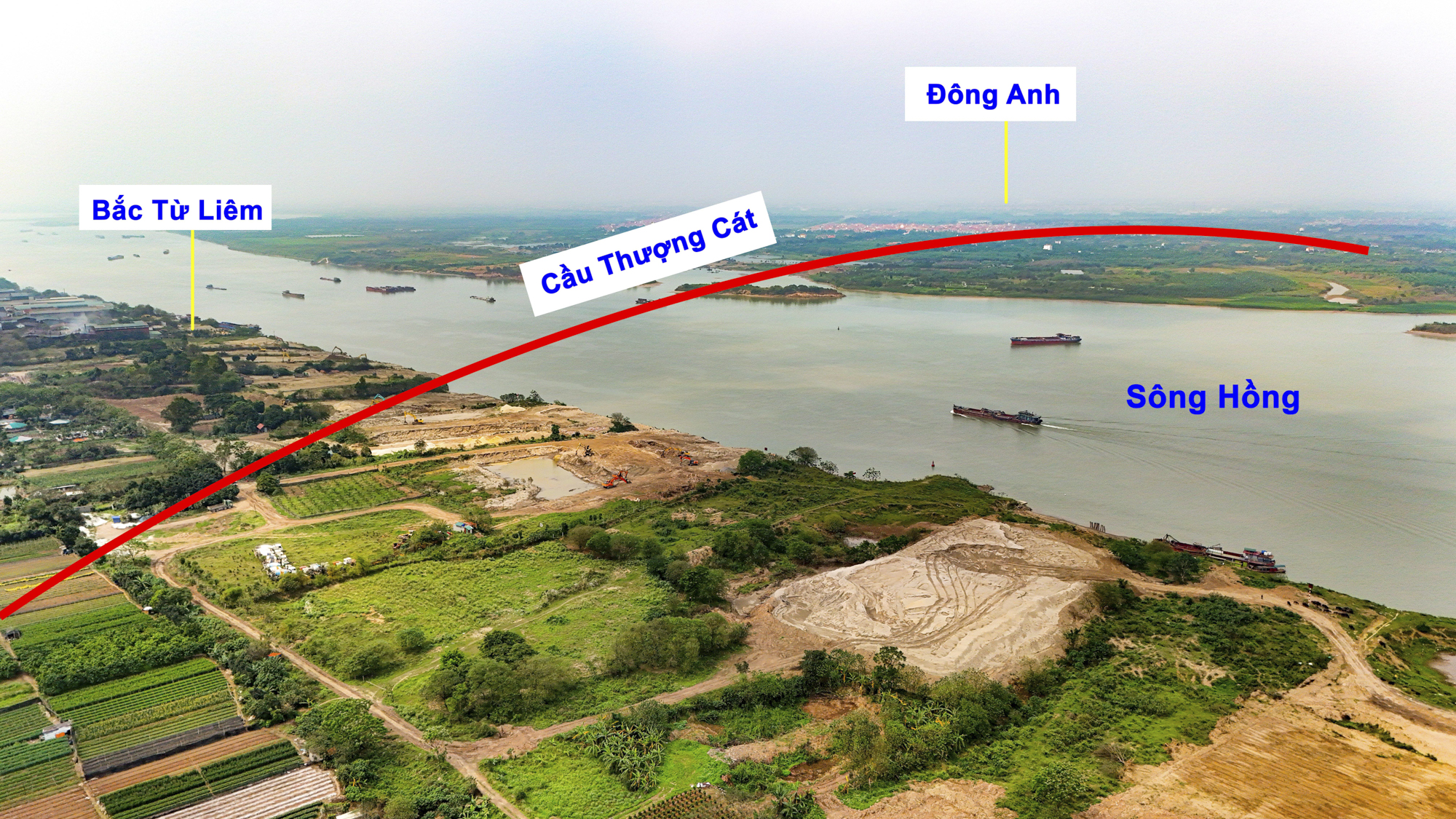 Toàn cảnh khu vực sắp xây cầu hơn 8.000 tỷ, rộng 8 làn xe, cách cầu Thăng Long chỉ 6 km- Ảnh 2.