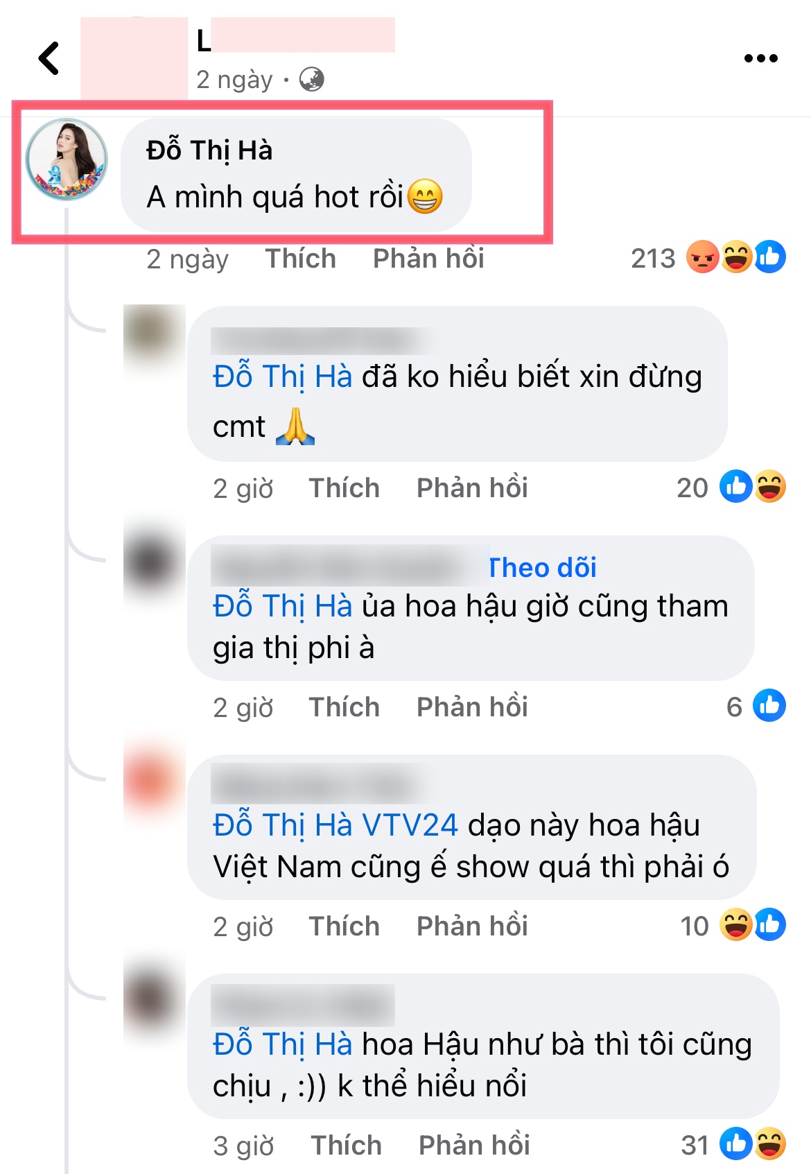 Hoa hậu Đỗ Hà dính thị phi khi bình luận vỏn vẹn 5 chữ vào bài đăng của chủ studio vụ drama 70 triệu với Quang Hải- Ảnh 1.