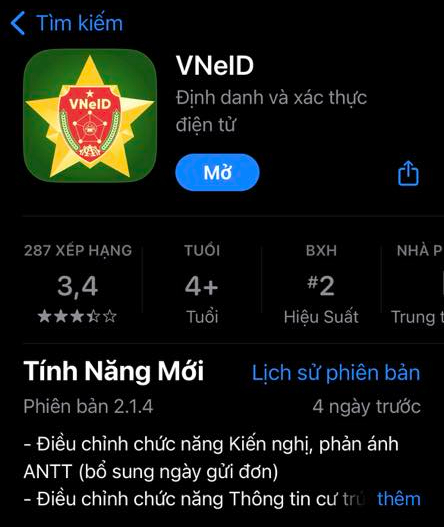 VNeID có cập nhật mới, điều chỉnh nhiều tính năng hữu ích- Ảnh 1.