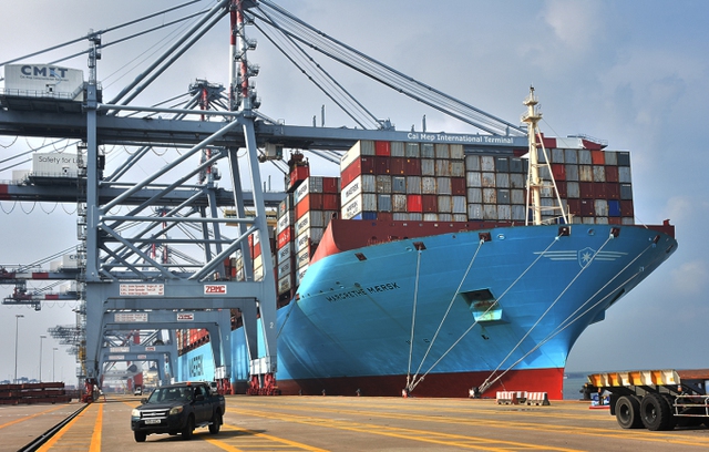 Cảng container quốc tế Cái Mép chính thức được phép đón 'siêu' tàu container- Ảnh 1.