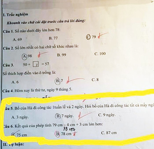 Con làm 78 > 75 bị gạch sai, đáp án "đúng" cô giáo đưa ra sau đó khiến cộng đồng mạng phẫn nộ- Ảnh 1.