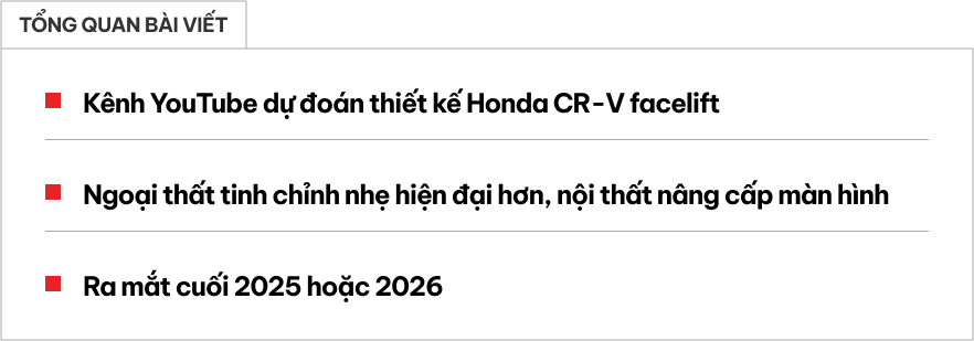 Tự hoạ Honda CR-V 2025: Thiết kế chỉnh nhẹ nhưng có điểm vô cùng táo bạo trong nội thất- Ảnh 1.