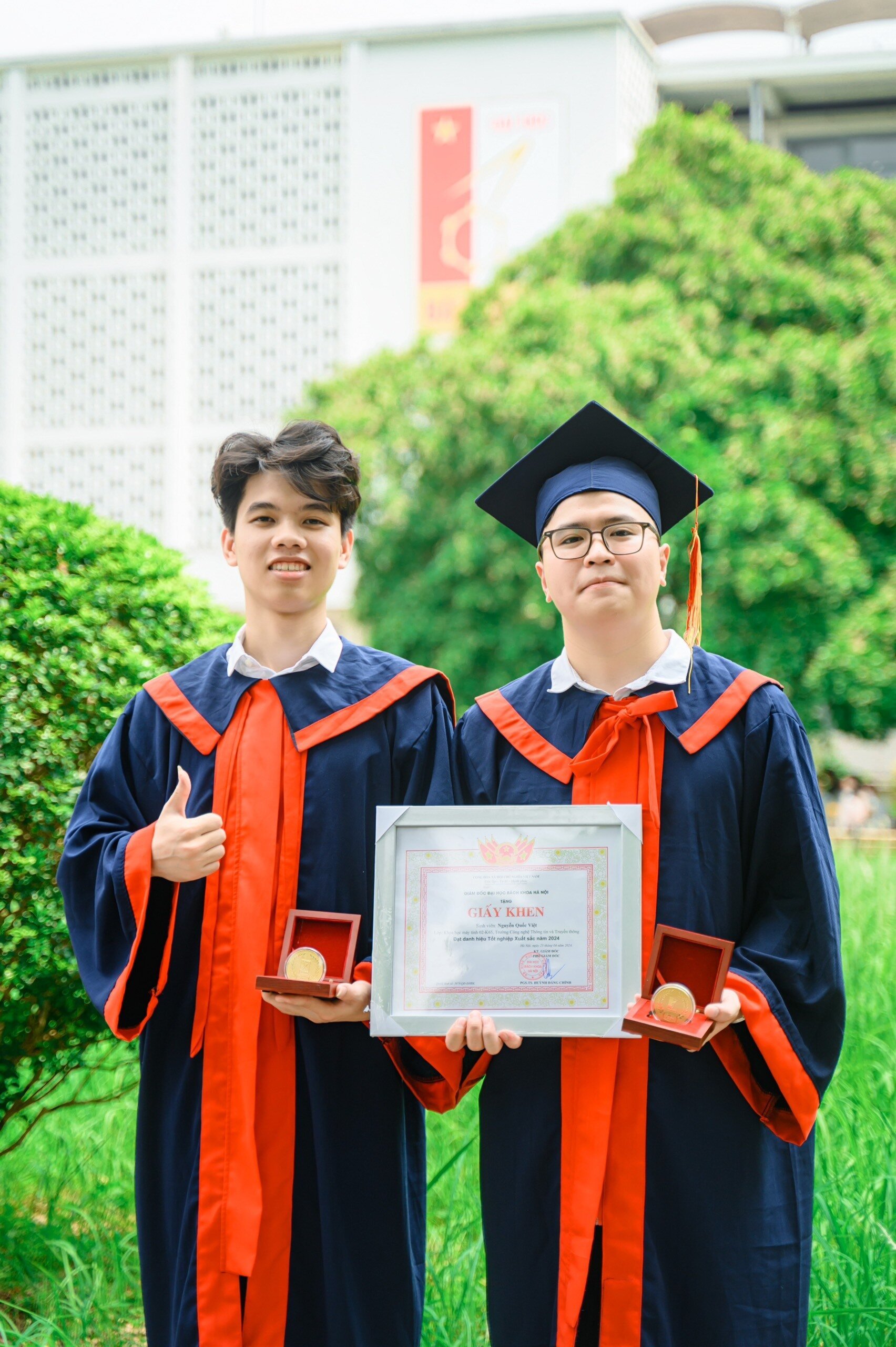 Đôi bạn thân đạt điểm top 1% toàn khóa, tốt nghiệp sớm Đại học Bách khoa Hà Nội- Ảnh 1.