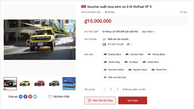 Gian hàng Shopee của VinFast có gì: Xe máy điện bán trăm chiếc, voucher mua sớm VF3 giảm đến cả triệu- Ảnh 3.