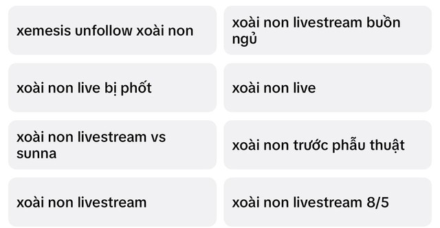 Xuất hiện tìm kiếm “Xemesis unfollow Xoài Non” sau khi hot girl bị soi loạt biểu cảm bất thường trên sóng livestream- Ảnh 2.