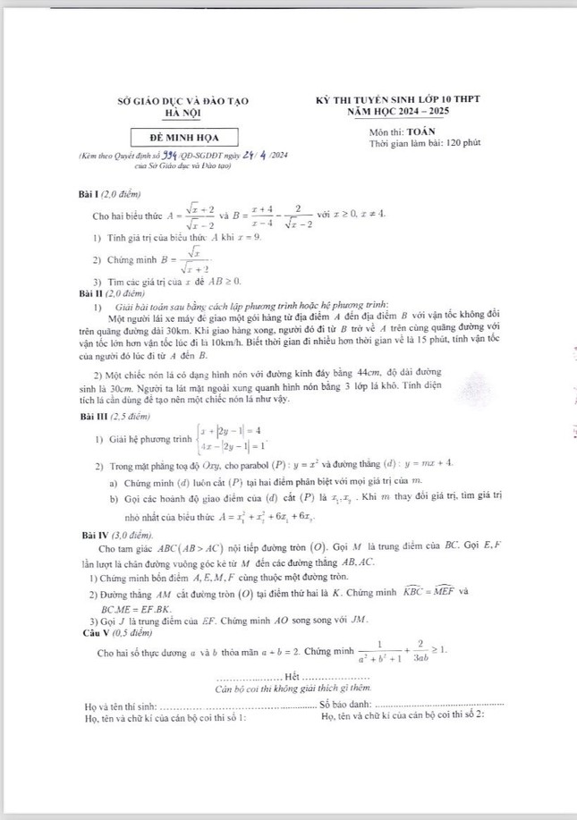 Hà Nội: Bất ngờ công bố cấu trúc, định dạng đề thi tuyển lớp 10 THPT- Ảnh 3.