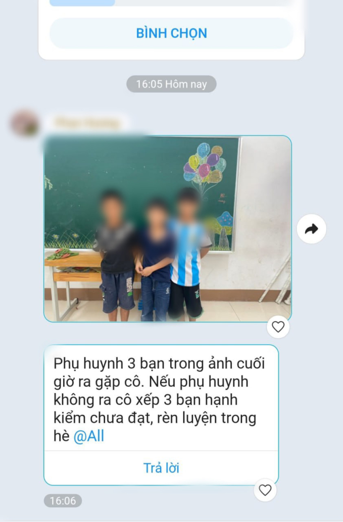 Đoạn tin nhắn của cô giáo trong nhóm lớp khiến phụ huynh Hà Nội tức 