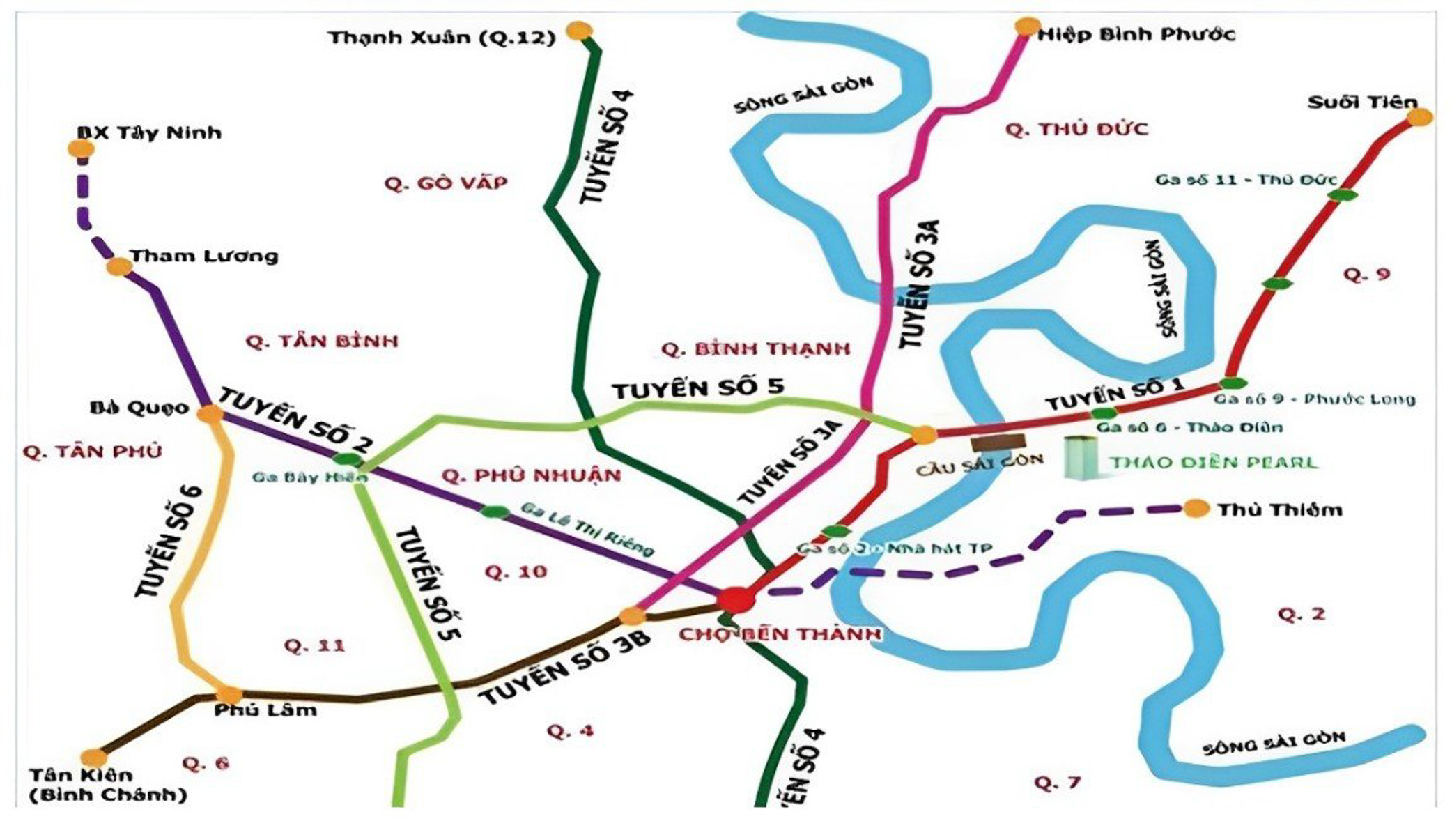 Khu vực sẽ trở thành giao điểm của 4 tuyến đường sắt trên cao của TP.HCM, là nơi có trung tâm thương mại ngầm đầu tiên trị giá 8.400 tỷ- Ảnh 1.