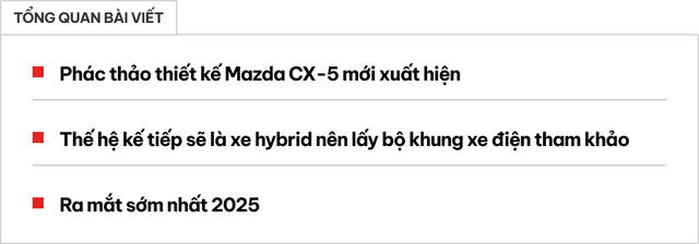 Xem trước Mazda CX-5 thế hệ mới: Thiết kế tương lai hơn, khung gầm cải tiến, thêm động cơ hybrid- Ảnh 1.