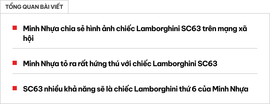 Thích chiếc siêu xe đua Lamborghini SC63, Minh Nhựa cho biết đang nghiên cứu, sẽ biến ước mơ thành hiện thực- Ảnh 1.