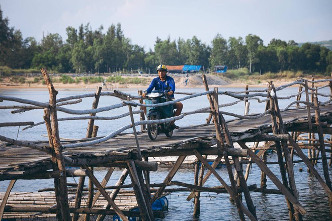 Cây cầu gỗ vượt sông dài nhất Việt Nam: Đi mãi không thấy bờ, ai cứng tay lái lắm mới dám chạy hết được!- Ảnh 8.