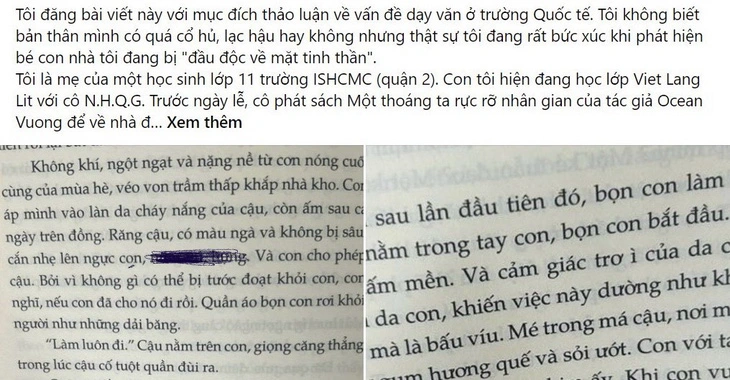 Phụ huynh choáng váng vì con được phát sách tả toàn cảnh 