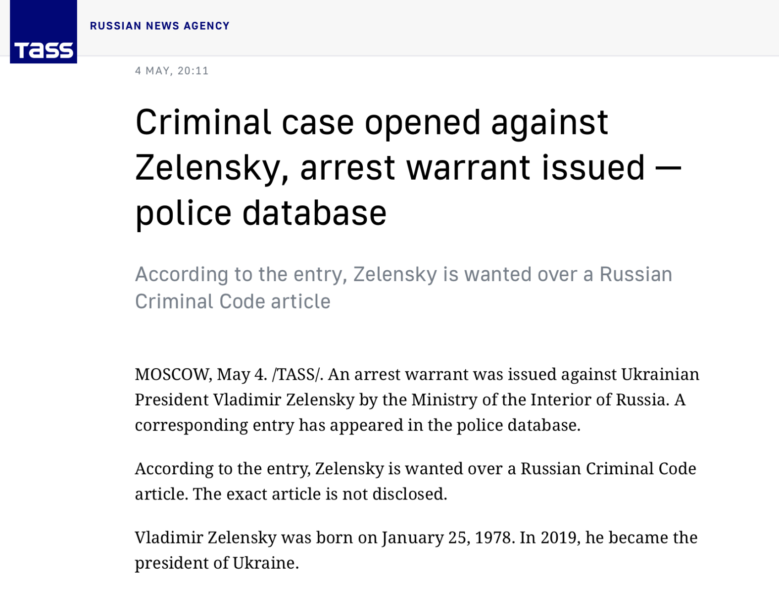 Hãng thông tấn Nga: Moskva đưa Tổng thống Ukraine vào danh sách truy nã- Ảnh 2.