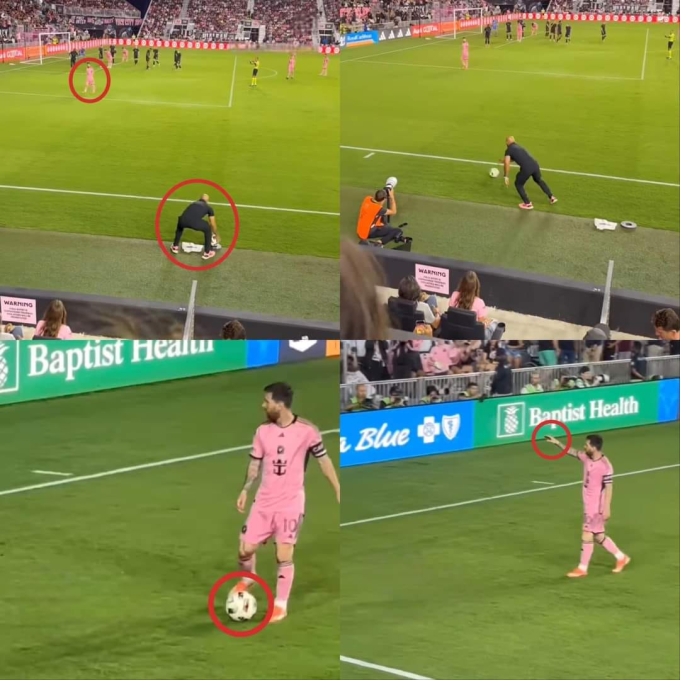 Messi có hành động bất ngờ khi được vệ sĩ ném cho trái bóng, fan khen ngợi khi biết lý do đằng sau- Ảnh 3.