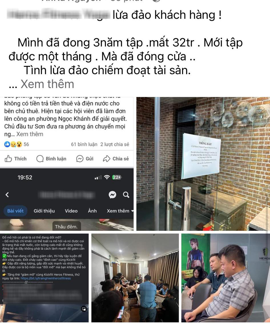 Một phòng gym 4 sao tại Hà Nội bị tố lừa đảo, hội viên mất không 32 triệu còn bị chủ trả treo: 