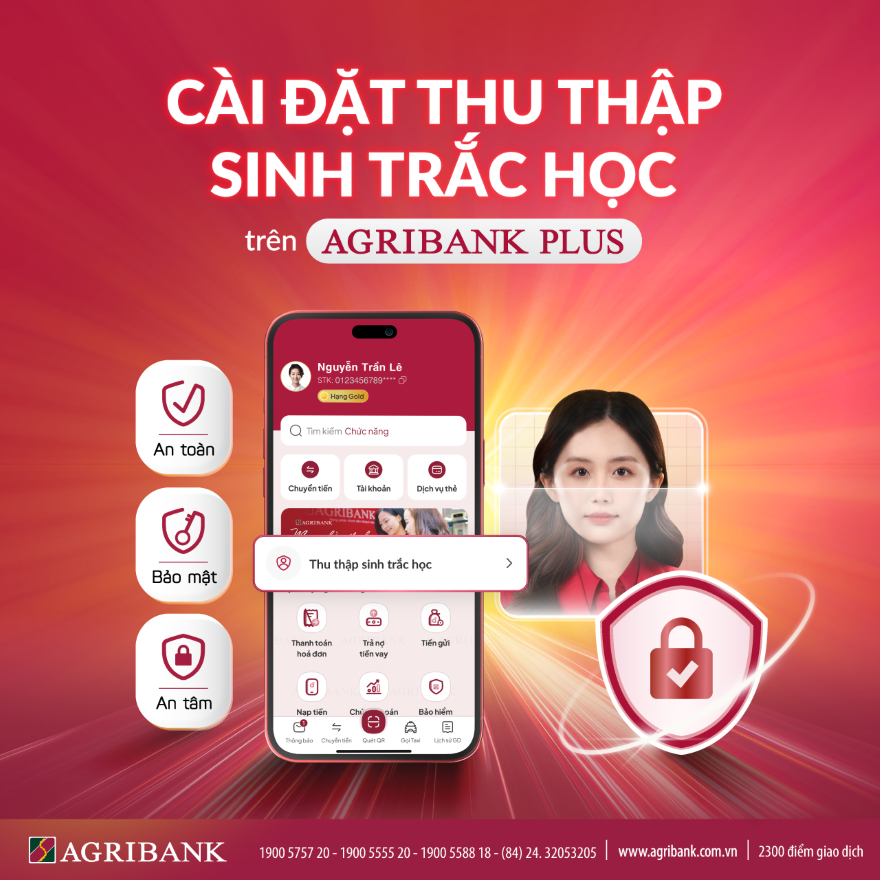 Cài đặt sinh trắc học tại Agribank như thế nào để có thể chuyển tiền trên 10 triệu đồng từ ngày 1/7?- Ảnh 1.