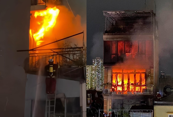 Người dân kể lại khoảnh khắc cháy lớn căn nhà ở phố Định Công Hạ: “Thấy bàn tay vẫy cầu cứu từ tầng cao”- Ảnh 1.