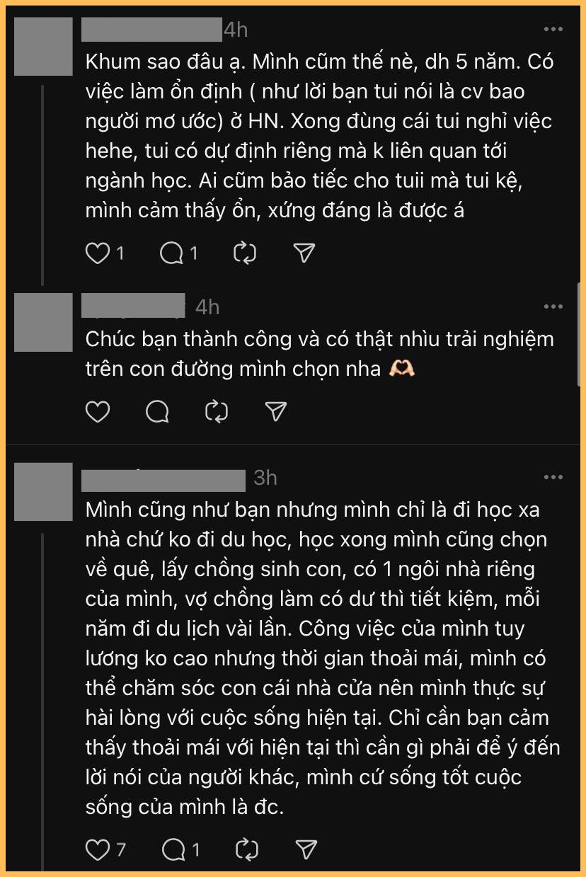 Thắc mắc thổi bùng tranh cãi: “Đi du học xong về nước làm việc, lương không cao vẫn hài lòng thì có sai không?”- Ảnh 7.