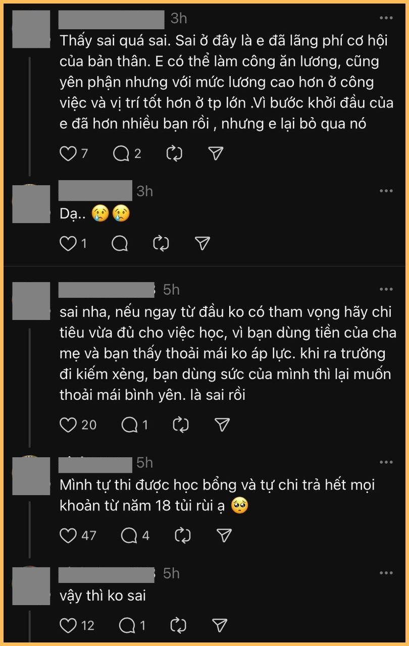 Thắc mắc thổi bùng tranh cãi: “Đi du học xong về nước làm việc, lương không cao vẫn hài lòng thì có sai không?”- Ảnh 2.