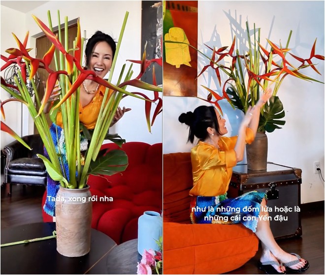 Diva Hồng Nhung chỉ cách cắm hoa cho người bận rộn, chỉ vài phút có ngay bình hoa tươi- Ảnh 2.