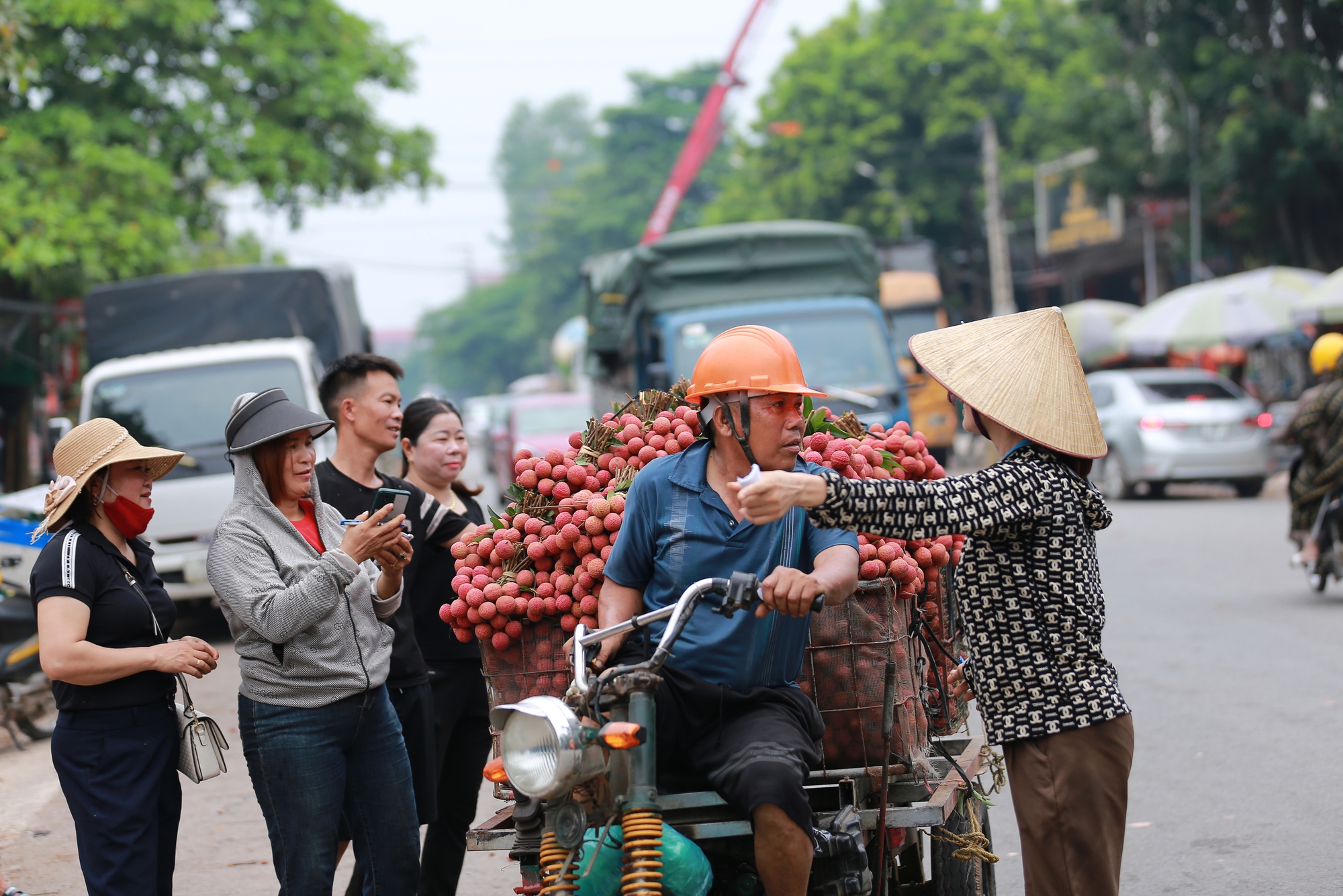 Bắc Giang: Người dân phấn khởi vì giá vải thiều cao chưa từng có, gần 100.000 đồng/kg- Ảnh 2.