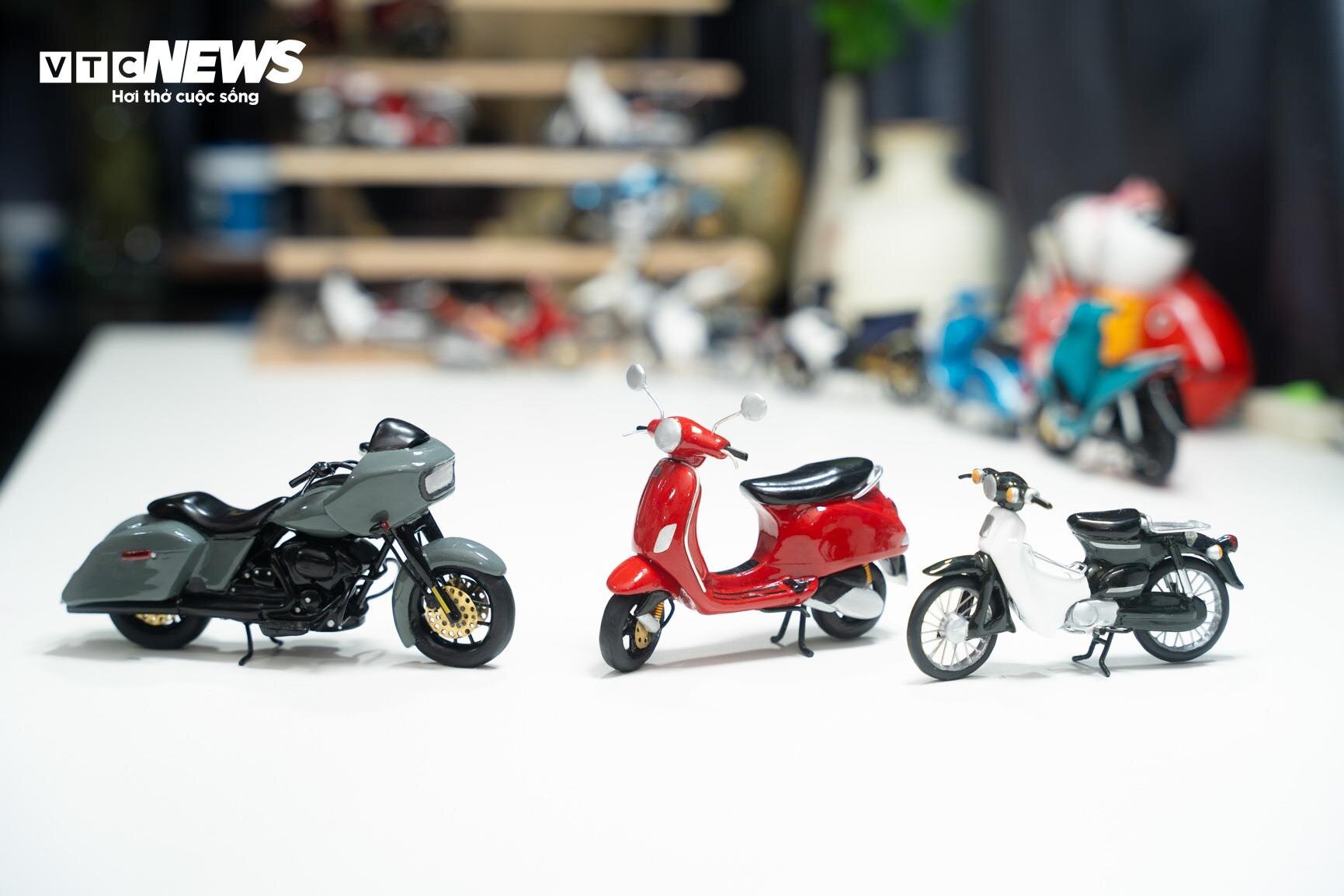Bộ sưu tập mô hình xe máy bằng đất sét của chàng trai 9X Hà thành- Ảnh 10.
