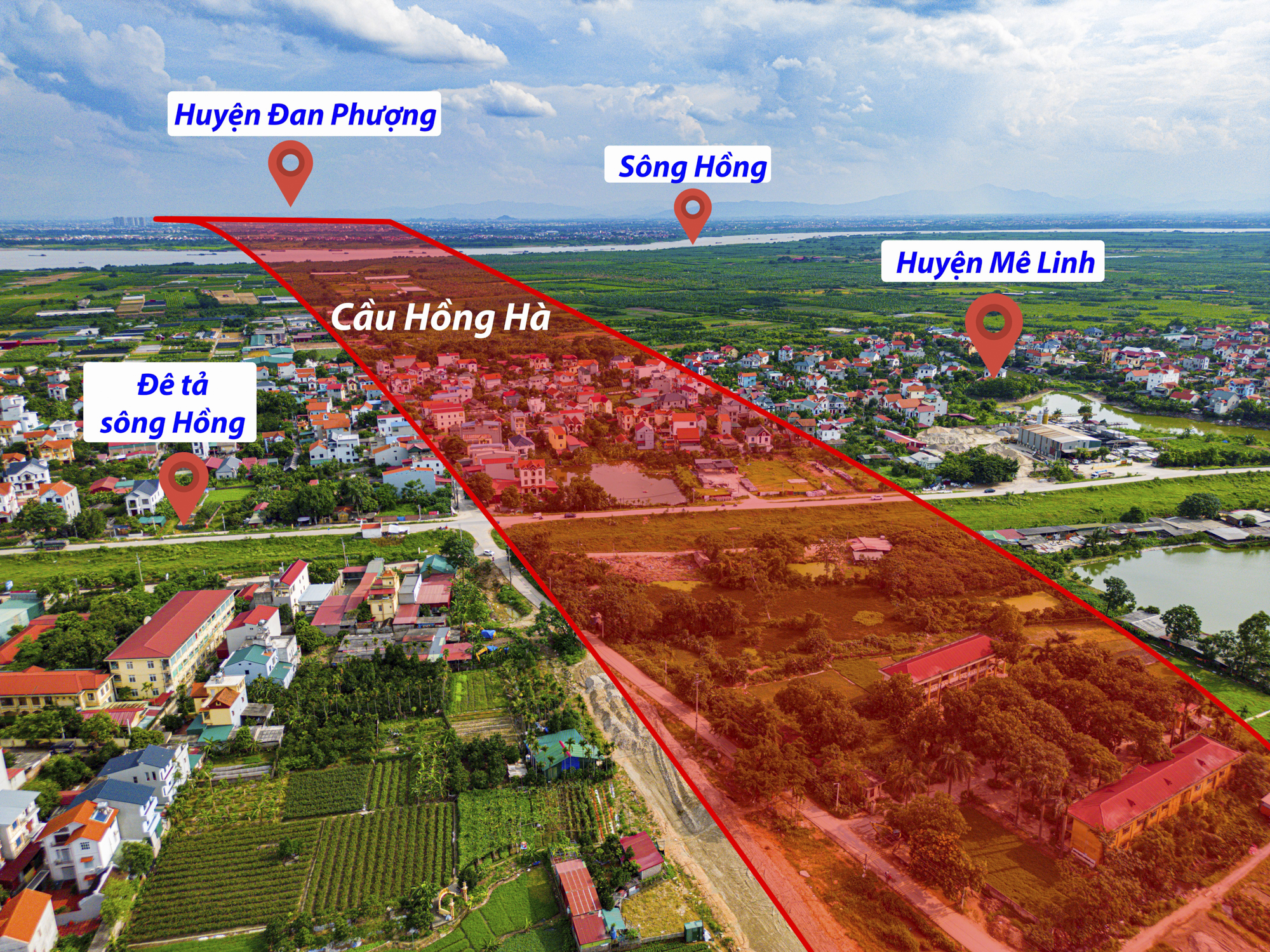 Toàn cảnh dự án Vành đai 4 qua huyện Mê Linh: Tiến độ thần tốc, dự kiến hoàn thành đường song hành sau 6 tháng nữa, chuẩn bị khởi công cầu 10.000 tỷ- Ảnh 3.