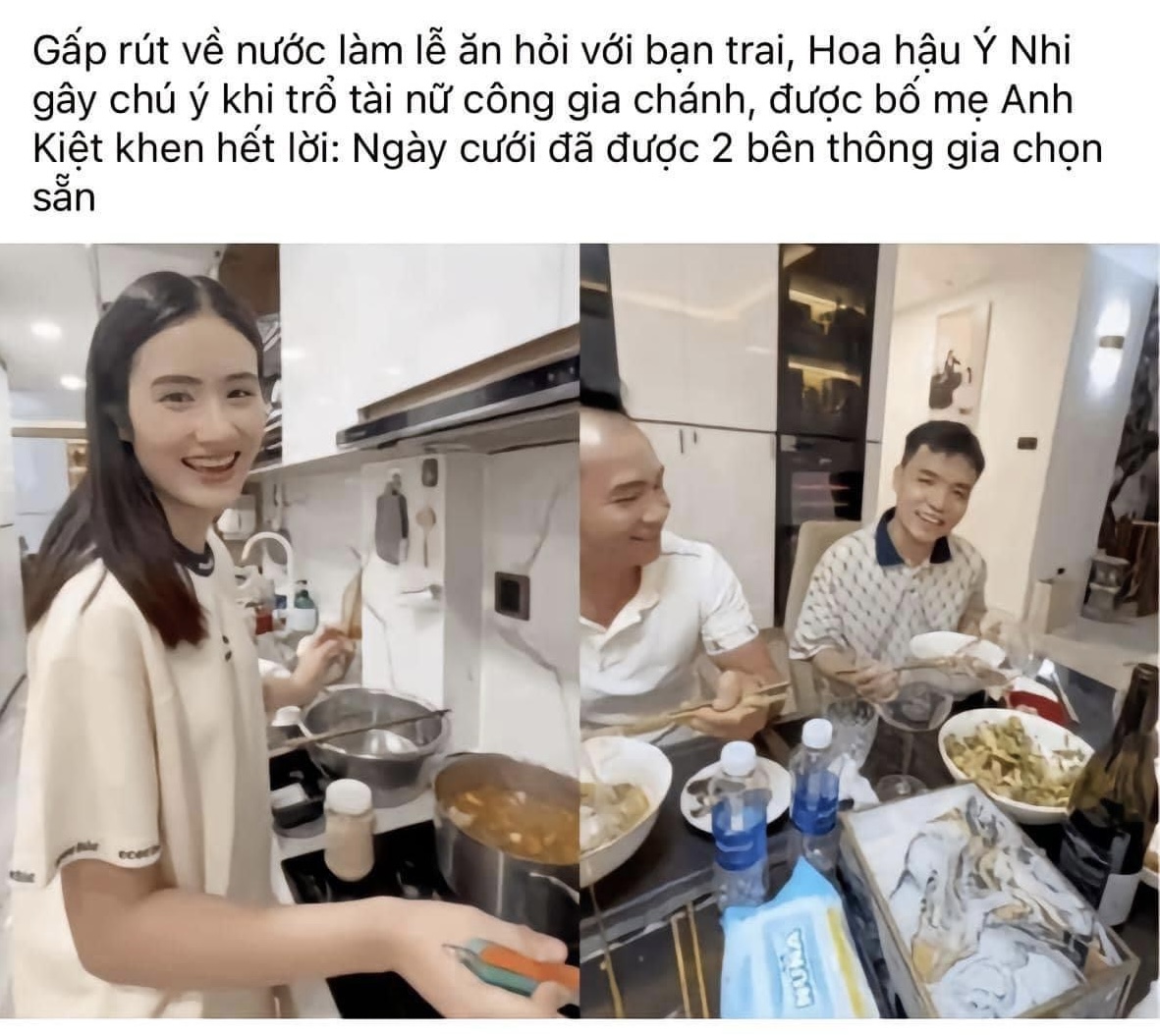 Người nhà lên tiếng tin Hoa hậu Ý Nhi ra mắt gia đình nhà bạn trai, đã ấn định ngày cưới- Ảnh 1.