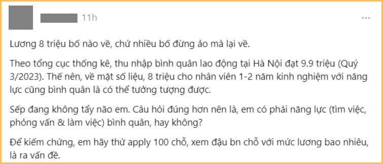 Thời buổi này, lương 10 triệu còn phải cân nhắc, 8 triệu mà bắt làm quần quật thì “xin phép chê”?- Ảnh 3.