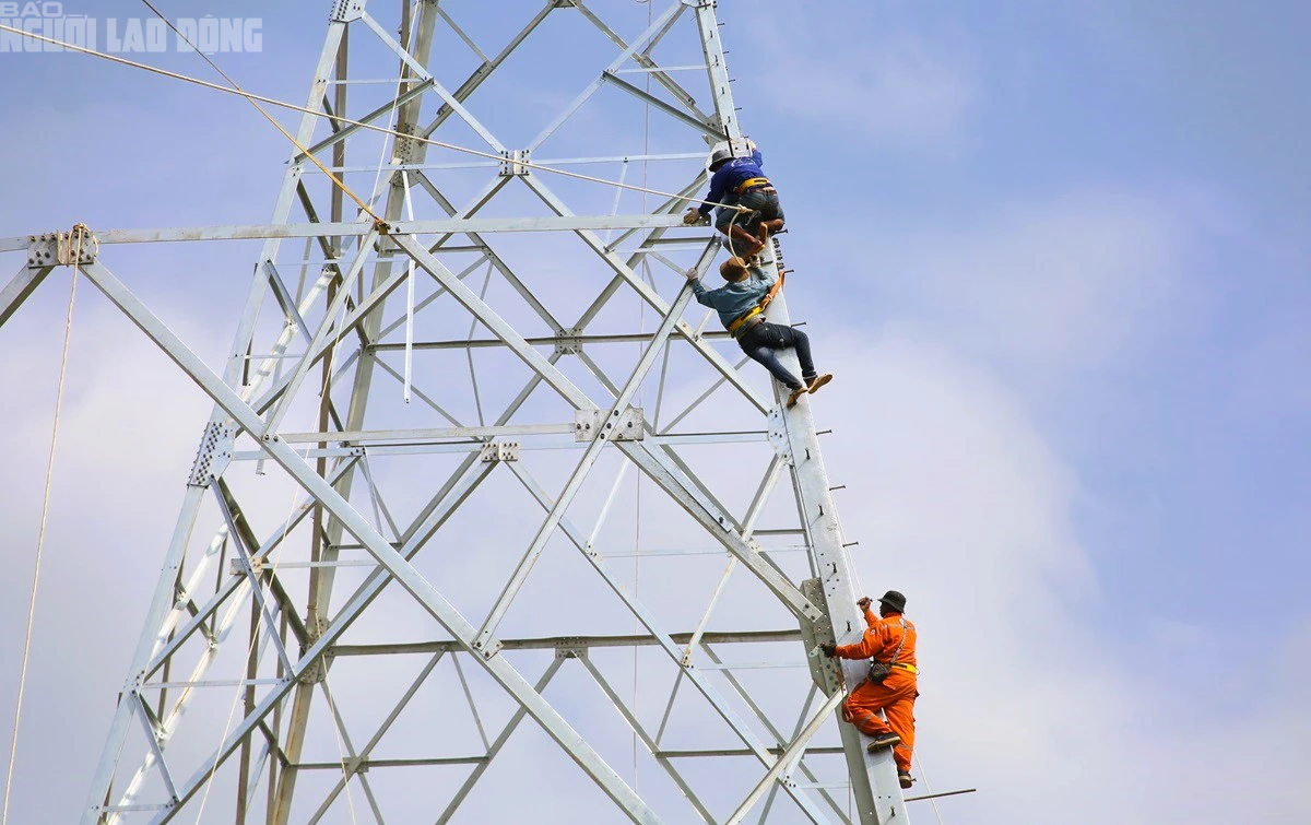 Người lao động đẫm mồ hôi trên công trường đường dây 500 kV- Ảnh 2.