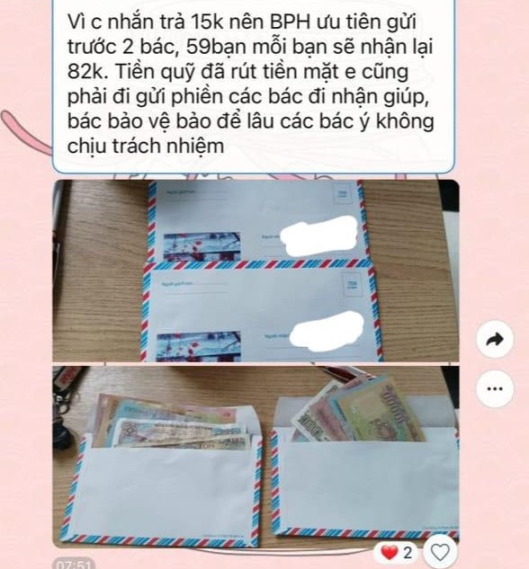 Mẹ có ý kiến về quỹ lớp, trưởng ban phụ huynh "vùng vằng" trả tiền lại thông qua bảo vệ, người khác thì được chuyển khoản- Ảnh 1.