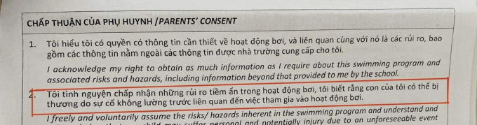 Trường quốc tế ở Nha Trang yêu cầu ký giấy rủi ro, phụ huynh lên tiếng: Con đi học mà tưởng bệnh nhân chuẩn bị vào phẫu thuật- Ảnh 2.