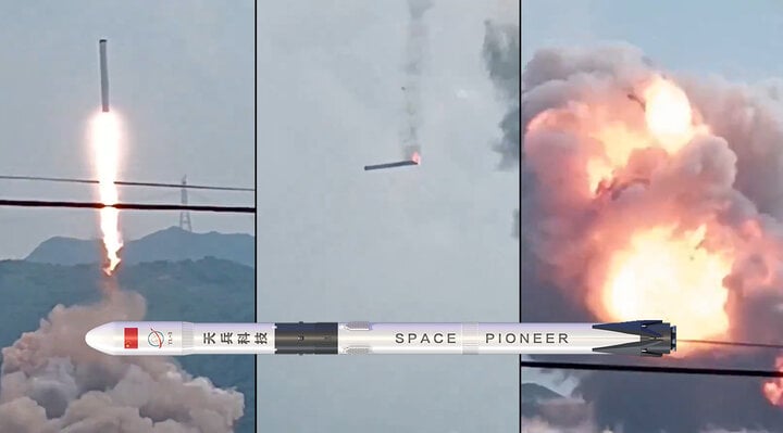 Tên lửa Trung Quốc lao thẳng xuống đất ngay sau khi cất cánh- Ảnh 1.