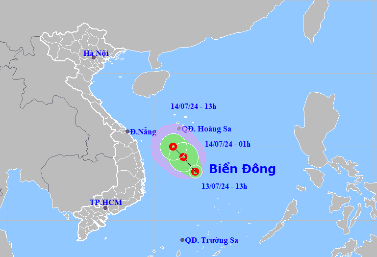 Biển Đông hình thành vùng áp thấp, thời tiết đất liền rất xấu- Ảnh 1.