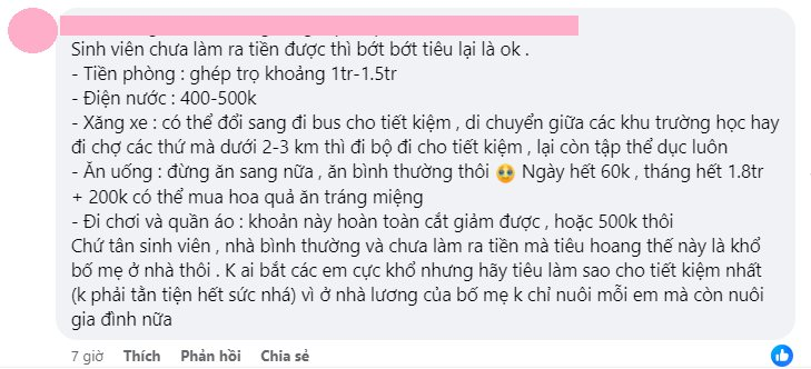 Tranh cãi kịch liệt: Sinh viên lên thành phố học cần hơn 13,5 triệu đồng/tháng cho chi phí sinh hoạt, dân mạng nhận xét 