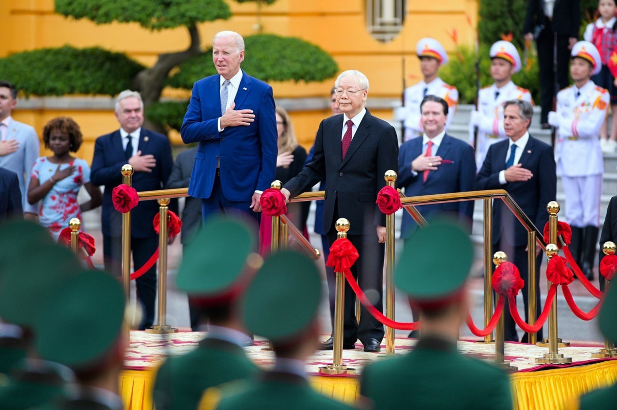 Một số hình ảnh Tổng Bí thư tiếp nguyên thủ và lãnh đạo các nước tại Hà Nội- Ảnh 5.