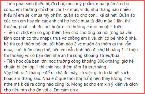 Vợ chồng kiếm 24 triệu/tháng nhưng hầu như toàn hết nhẵn, hóa ra sống ở quê cũng chẳng tiết kiệm hơn là mấy!- Ảnh 2.